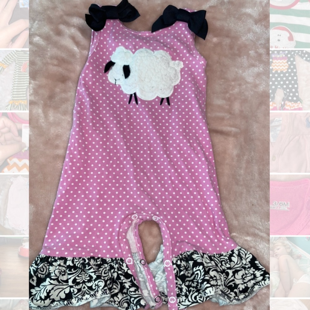 Ricrac&Ruffles Romper 6/9 month
